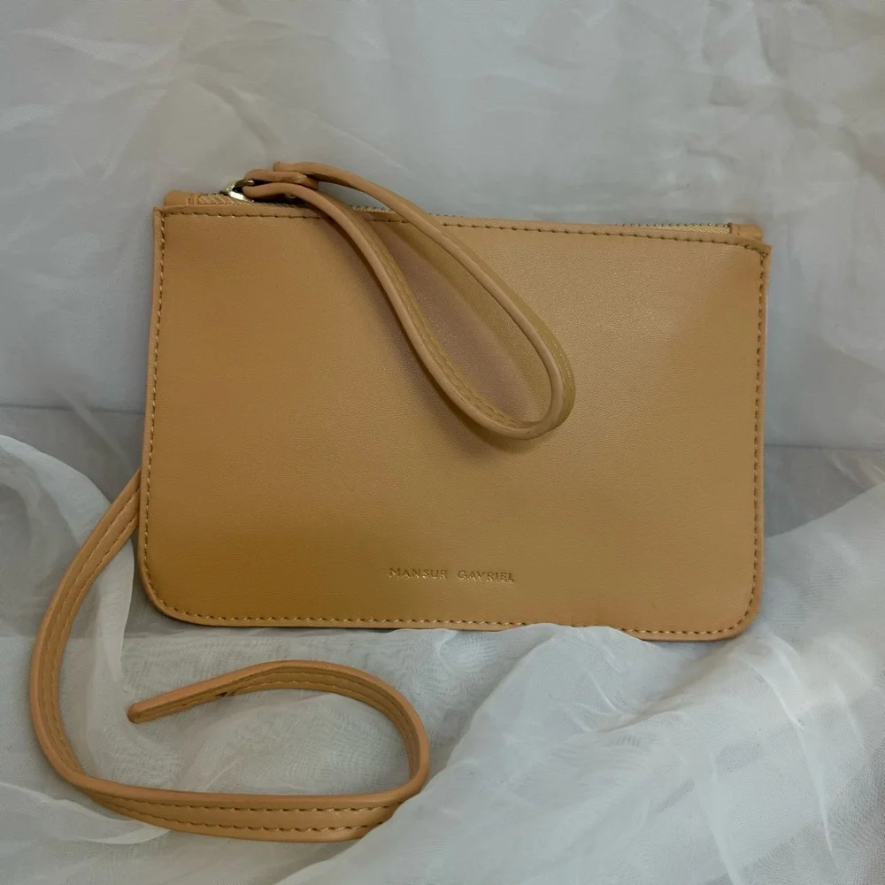 Mansur Gavriel Leather Clutch Pouch Wallet Wristlet